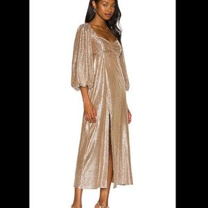 Show Me Your Mumu - Sydney Midi Dress - XS metallic gold